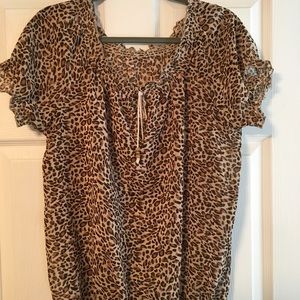 Leopard print blouse